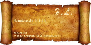 Hambuch Lili névjegykártya